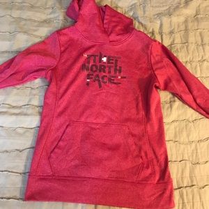 Pink north face hoodie